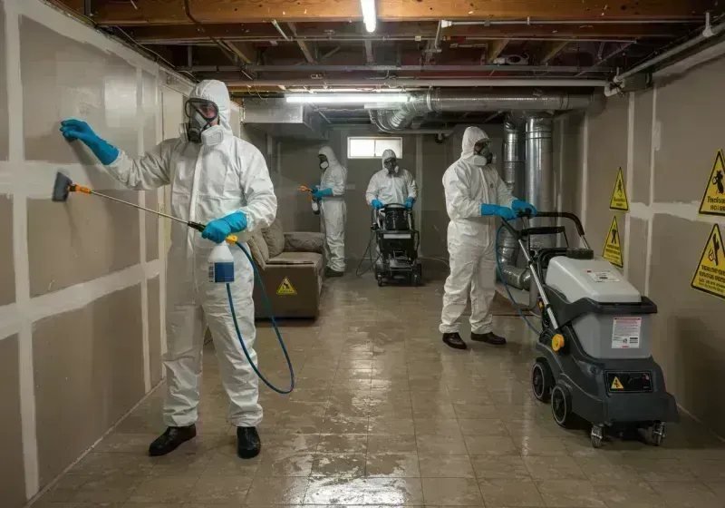 Basement Moisture Removal and Structural Drying process in Cass County, MN